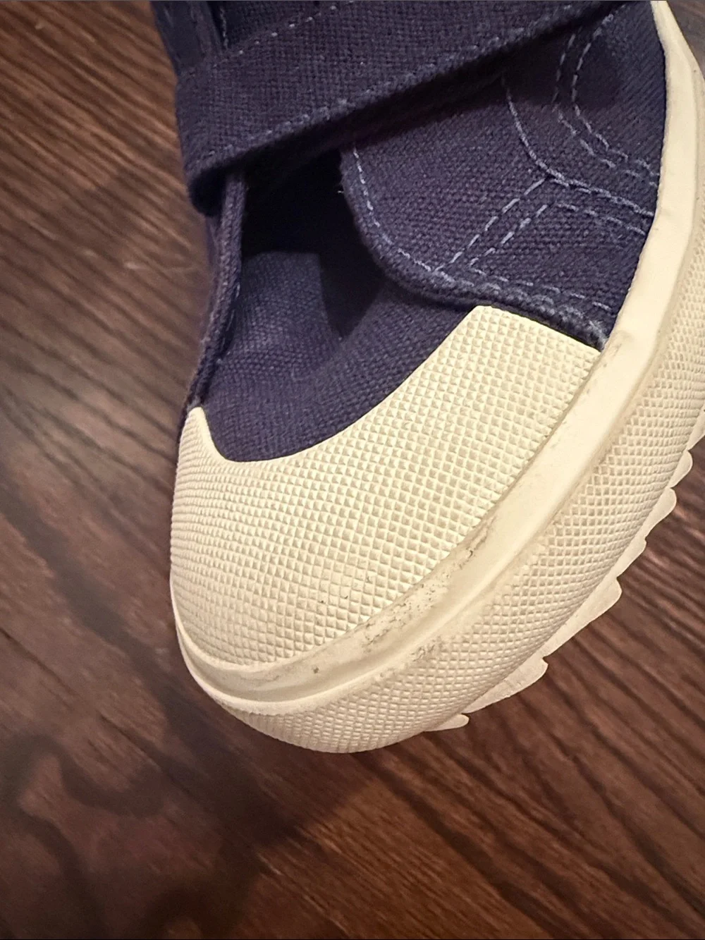 Veja Kids Velcro Sneakers in Navy and White